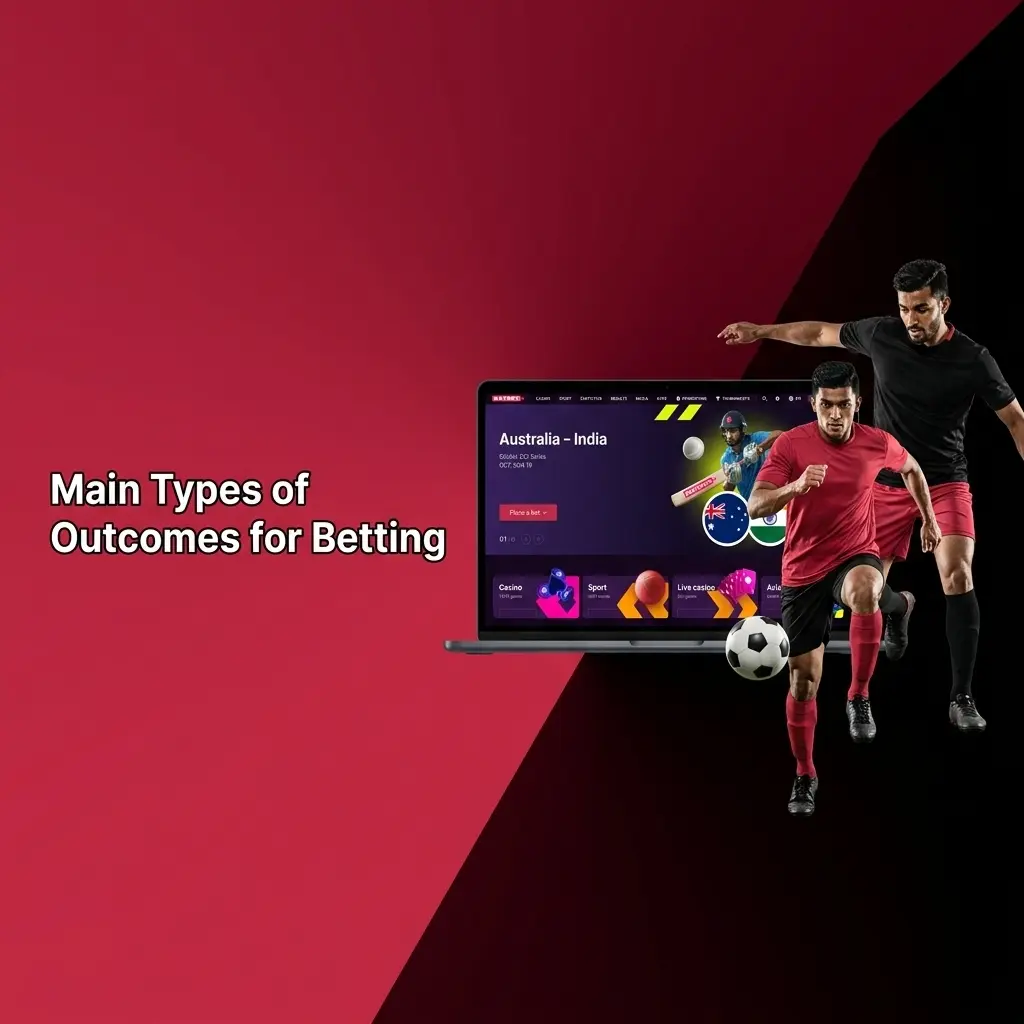 Sports betting outcome types on Batery platform showing win and loss categories for Indian sports markets