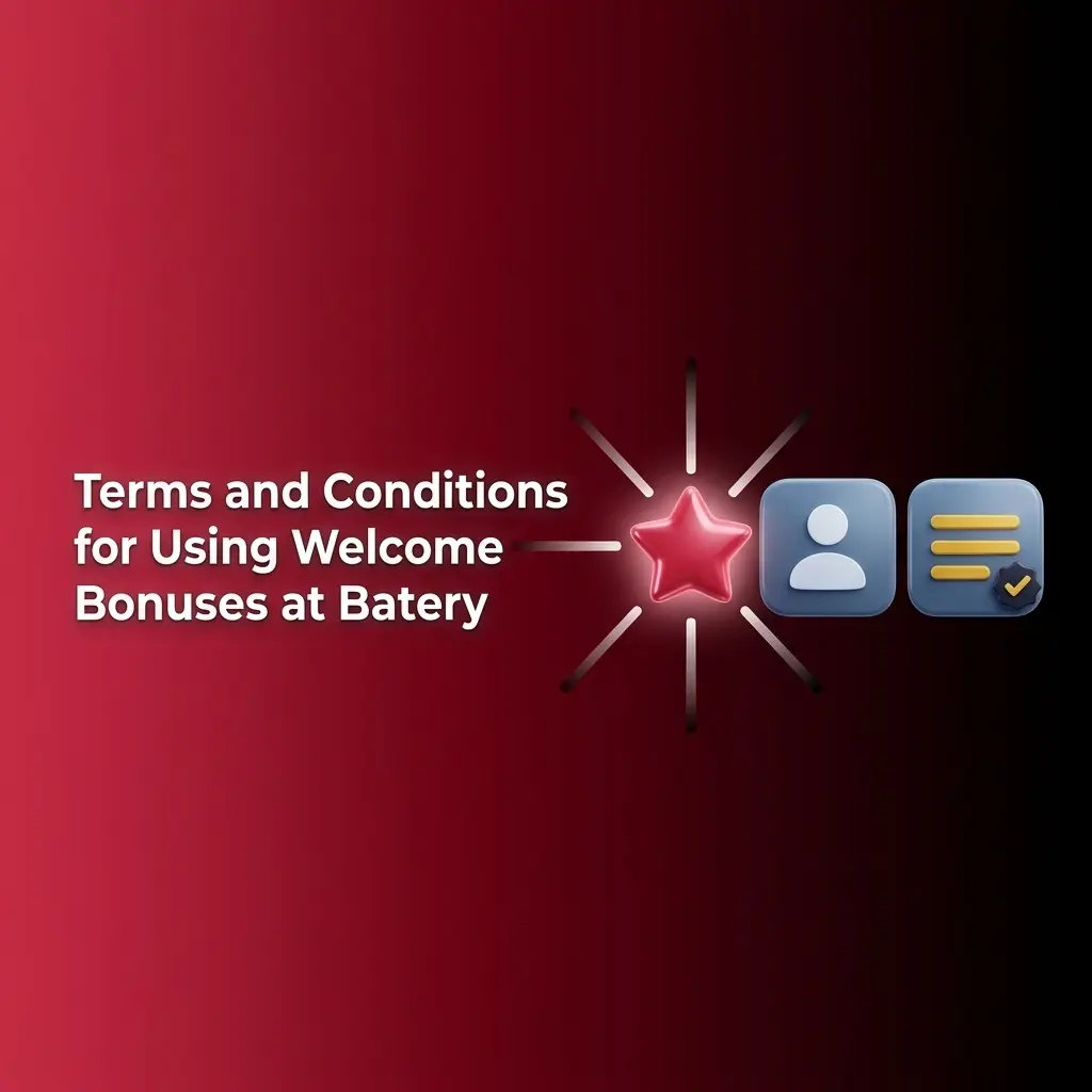 Batery welcome bonus terms showing wagering requirements, deposit rules, and conditions for casino and sports bonuses