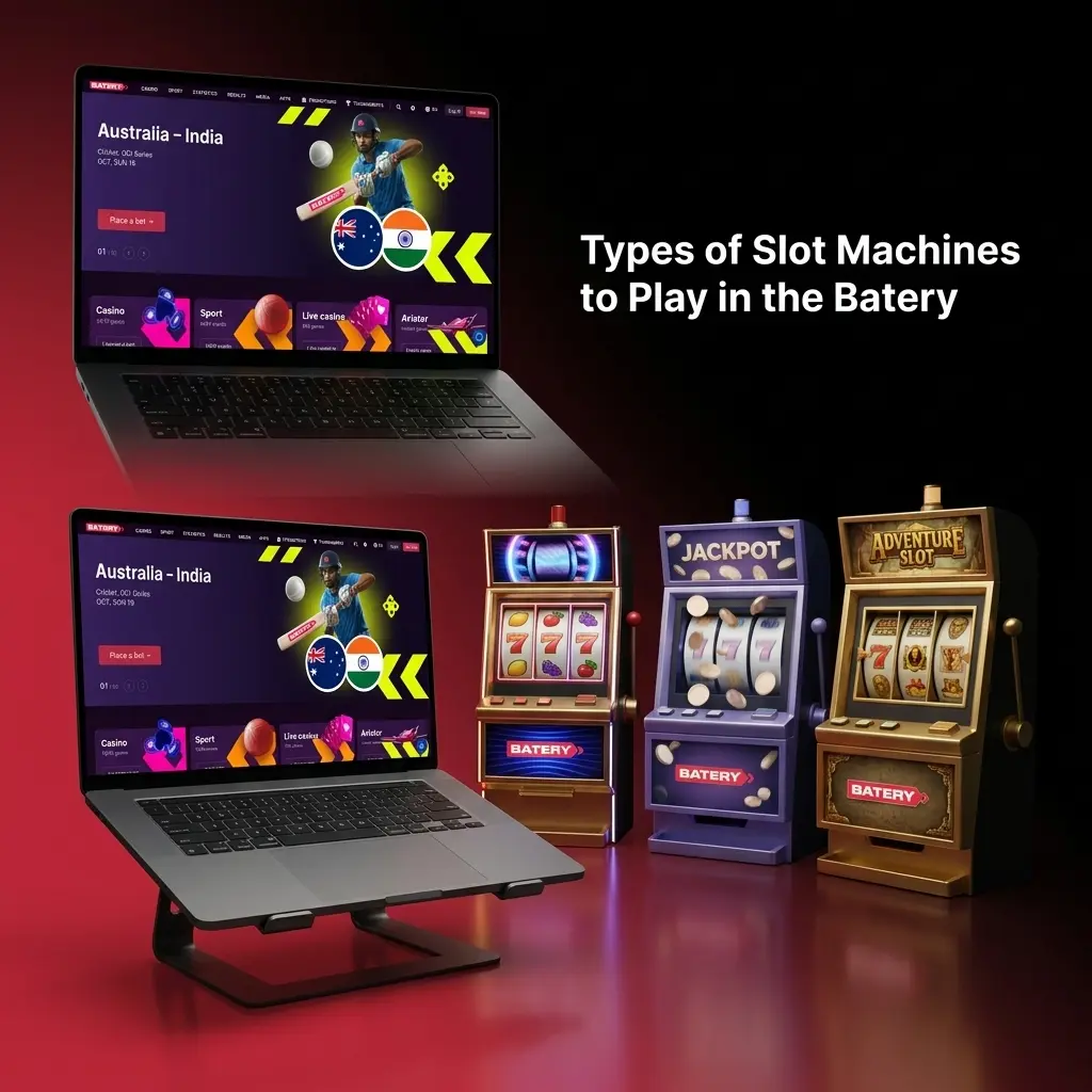 Batery casino slot machine categories including classic, video, jackpot, Megaways, and branded slots collection